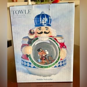 New Snow Globe Wobble Nutcracker by Towle Silversmiths 5"